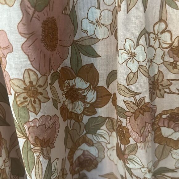 BOHME Floral Tiered Midi Skirt L - Picture 4 of 8